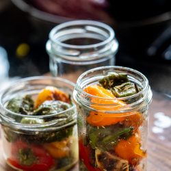 Rezept für mediterrane Antipasti. Gleich drei verschiedene Varianten. Baslamicoschalotten, eingelegte Paprika und Sommergemüse. Schnell und easy zubereitet und ab ins Glas.